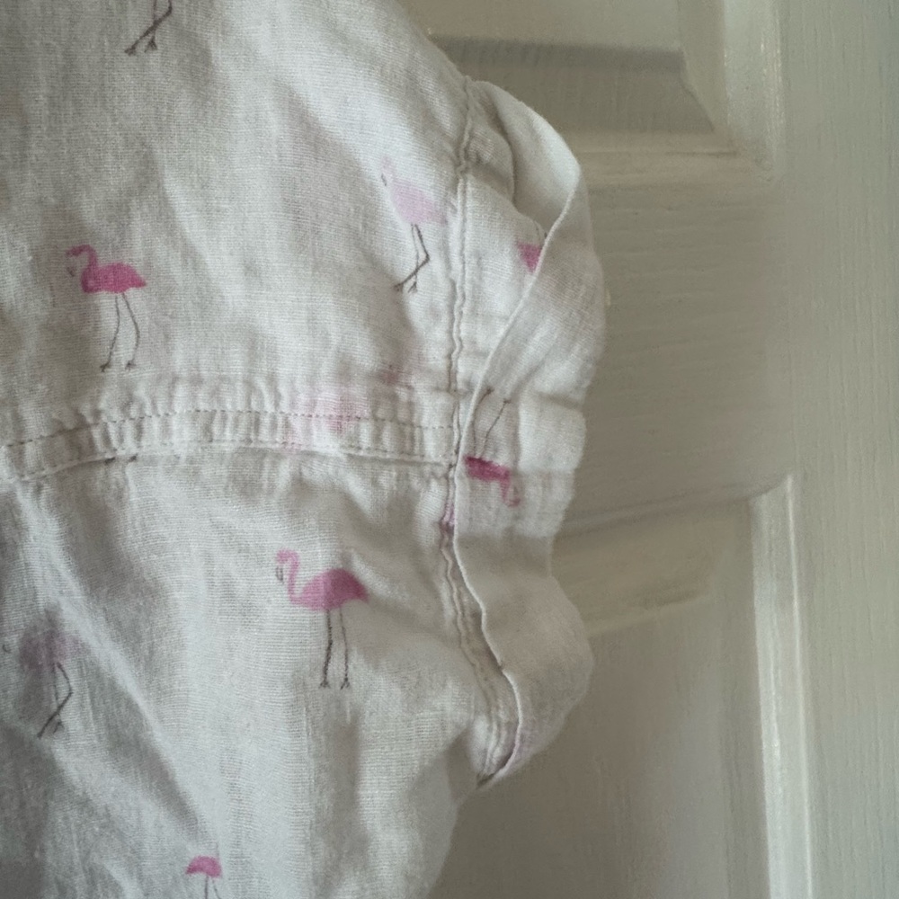 RAILS White Lightweight Button Up short sleeve “Whitney Top” with Pink Flamingos - Picture 12 of 12